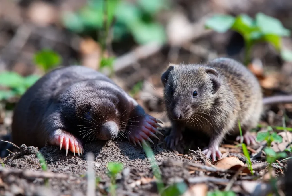 Vole and mole