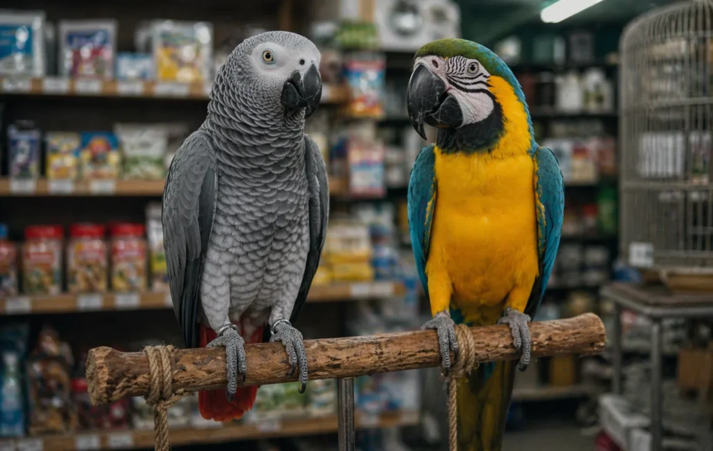 African Grey Parrot with parrot