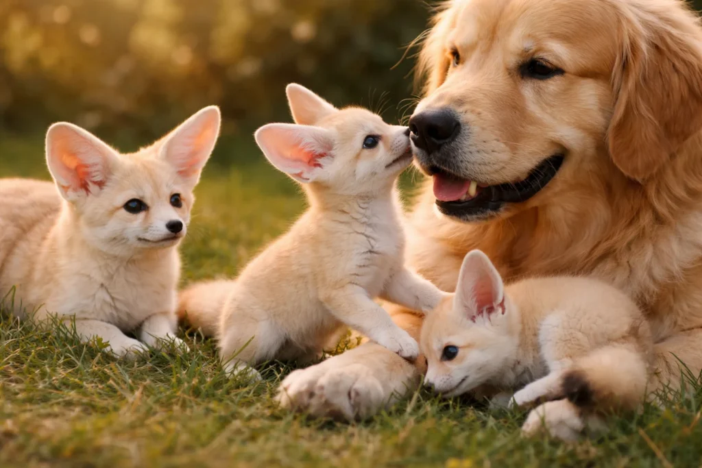 Fennec Fox for Sale Near You – USDA-Licensed Breeder 3 Fennec Fox and dog